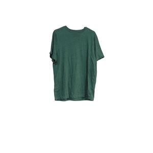 Men's Green Crew Neck T-Shirt Size Large | Casual Basic Tee | Soft Stretch Knit